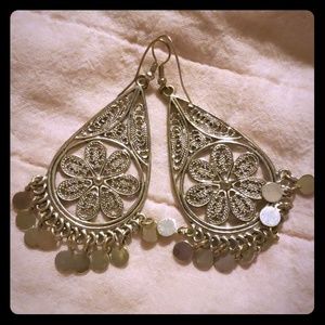 sterling silver gypsy boho dangle earrings